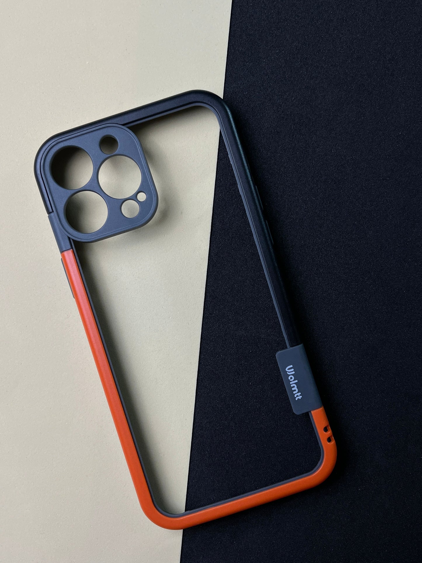 Walnut Orange Black Bumper ring for iPhone