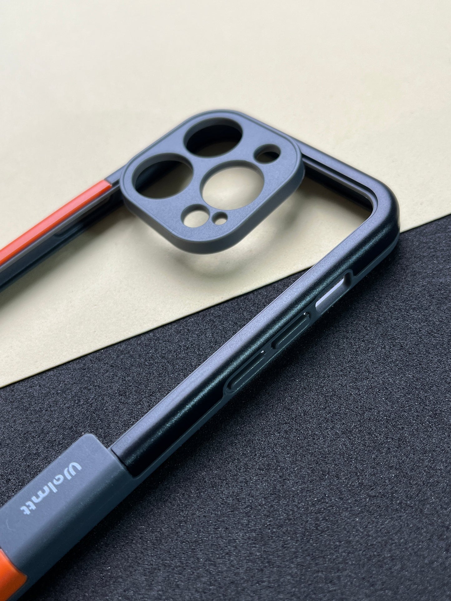 Walnut Orange Black Bumper ring for iPhone