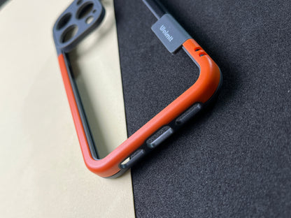 Walnut Orange Black Bumper ring for iPhone