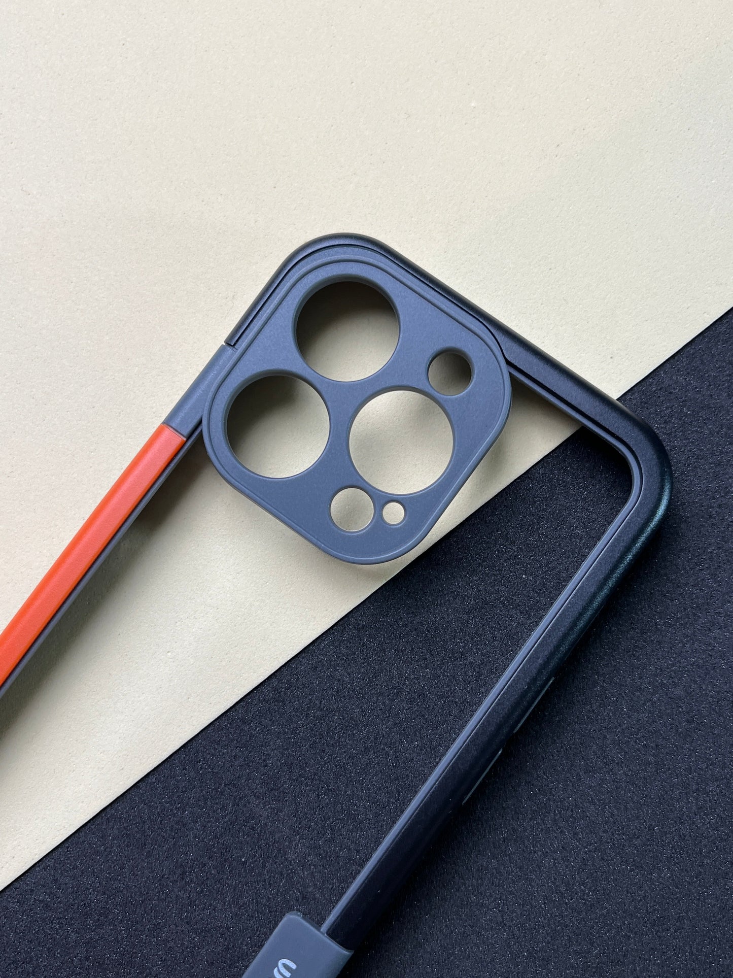 Walnut Orange Black Bumper ring for iPhone