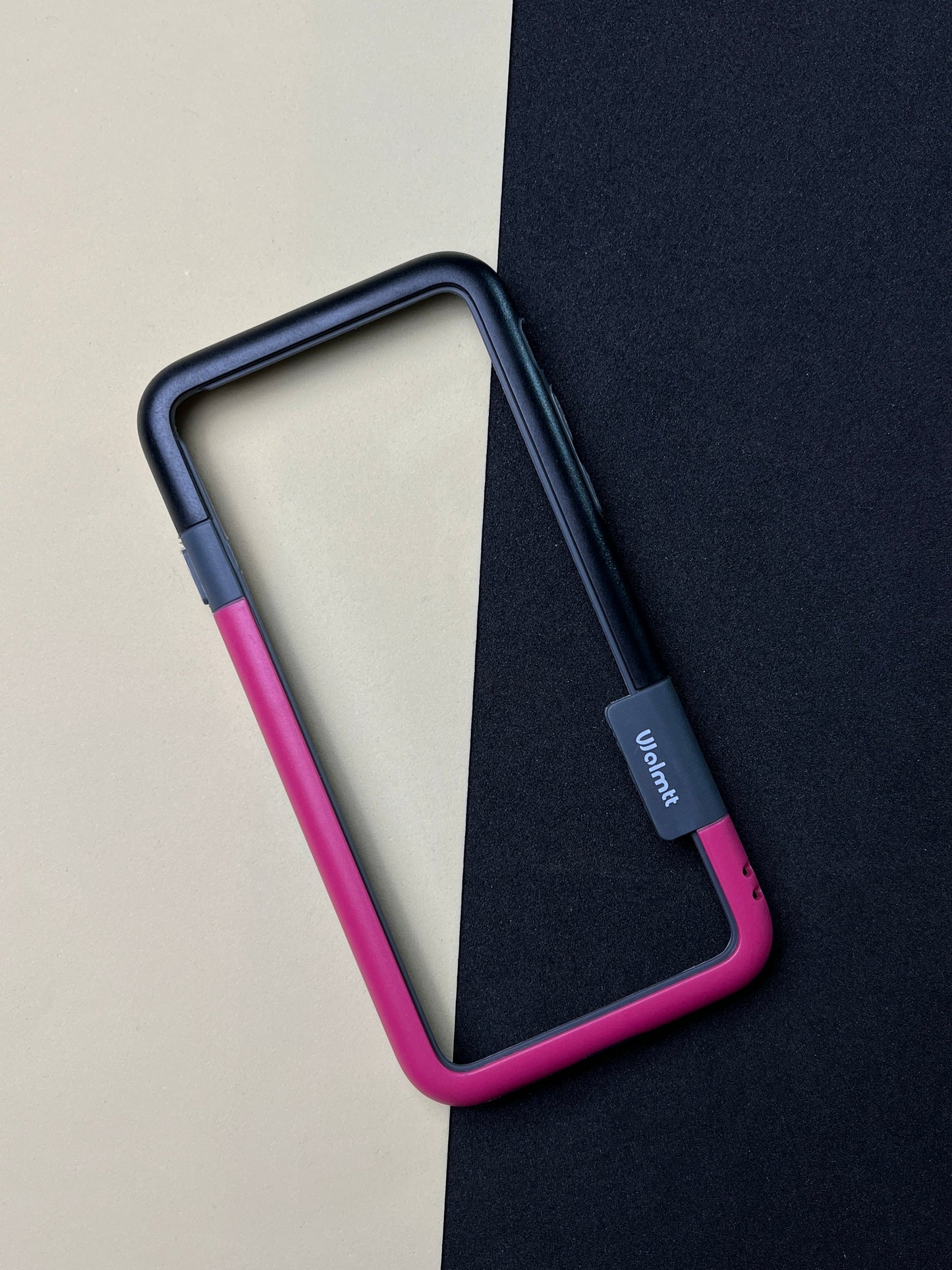 Walnut Pink Black Bumper ring for iPhone