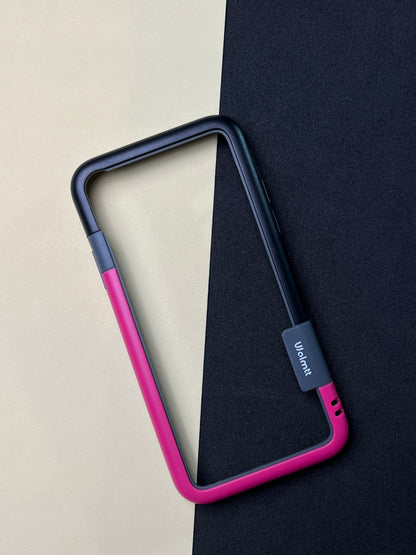 Walnut Pink Black Bumper ring for iPhone