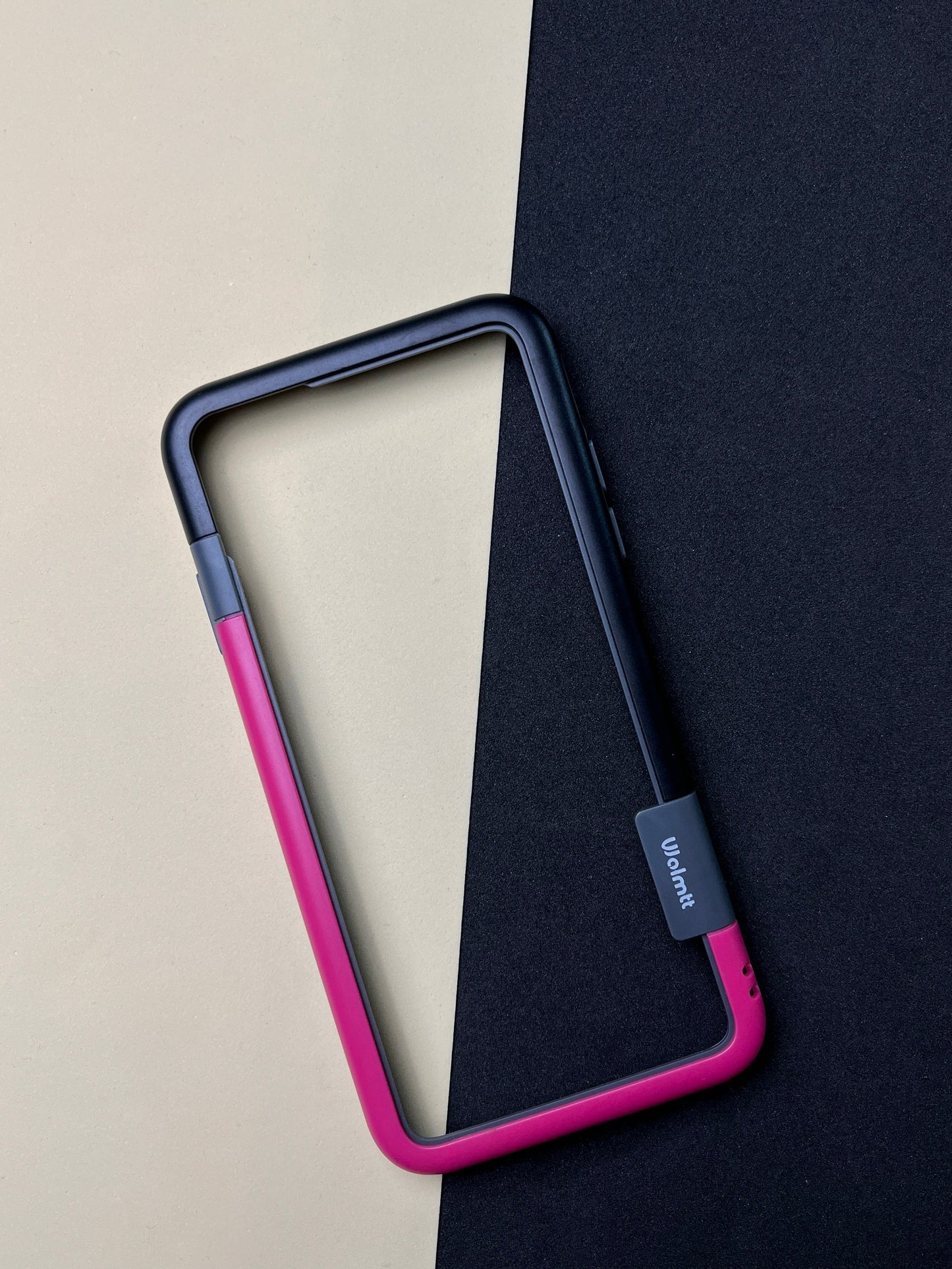 Walnut Pink Black Bumper ring for iPhone