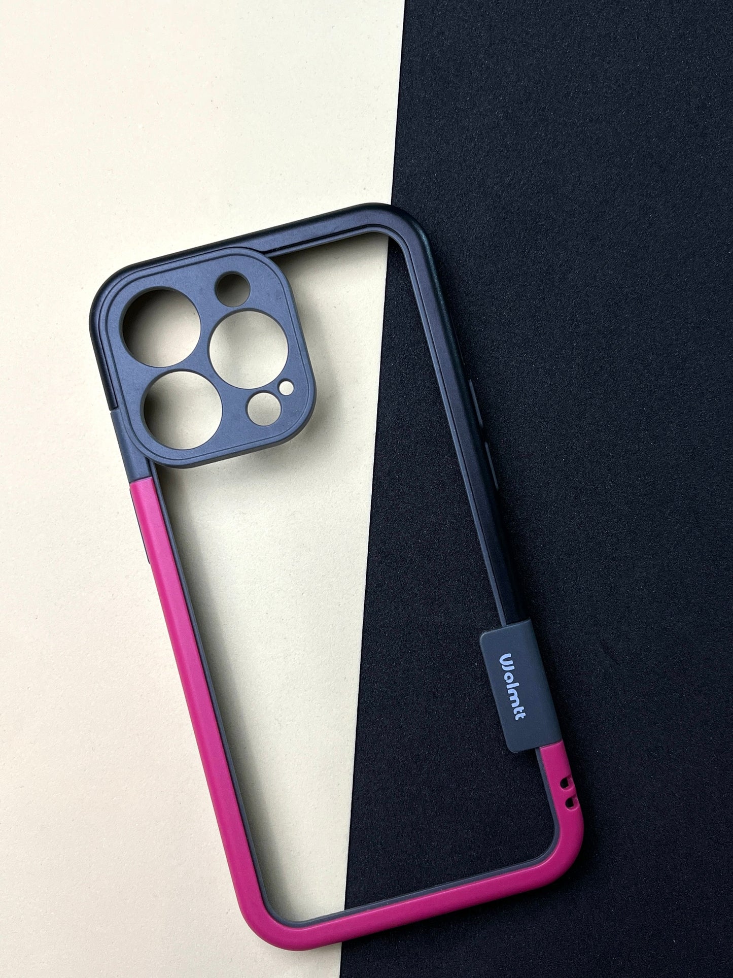 Walnut Pink Black Bumper ring for iPhone