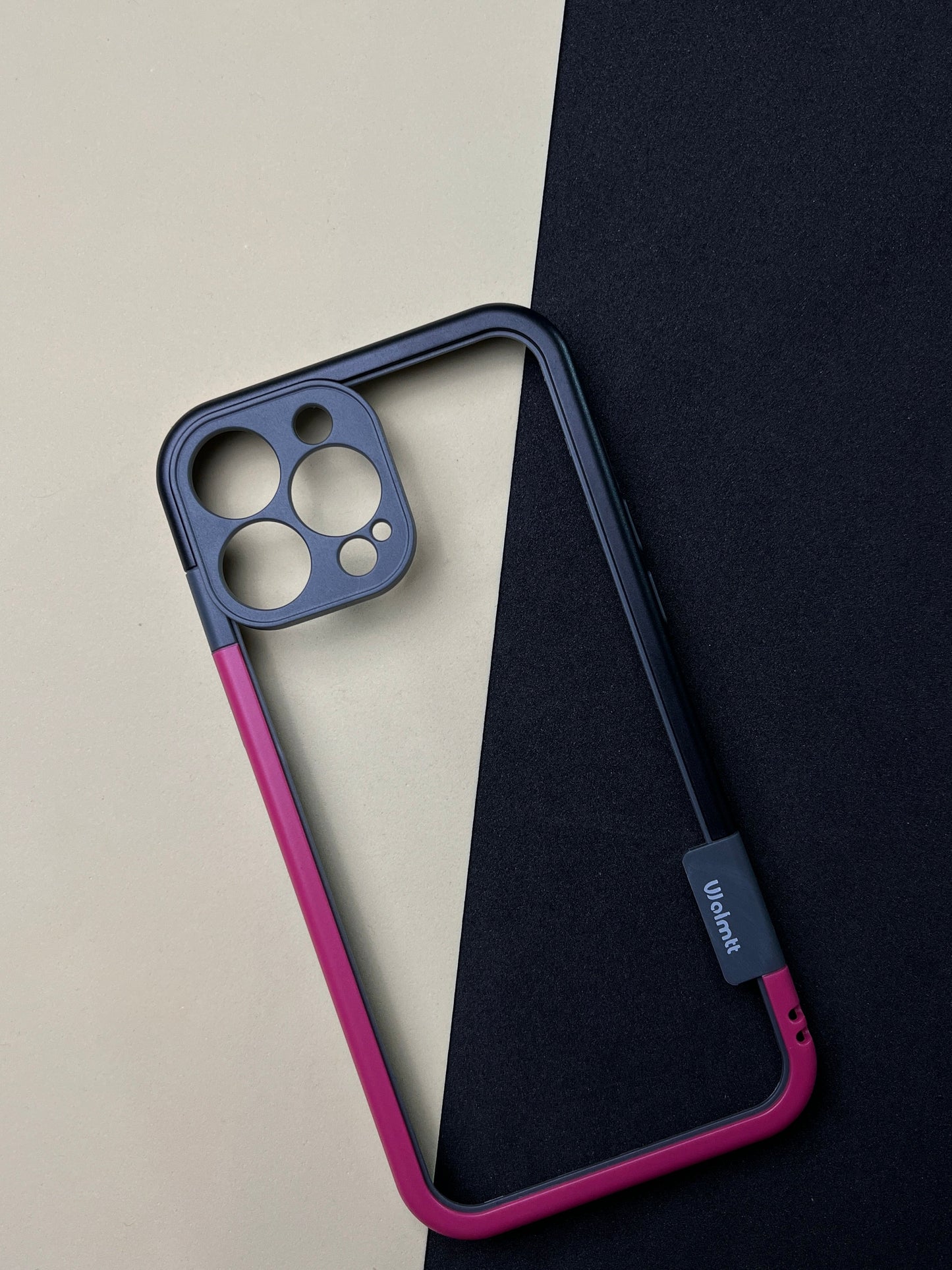 Walnut Pink Black Bumper ring for iPhone