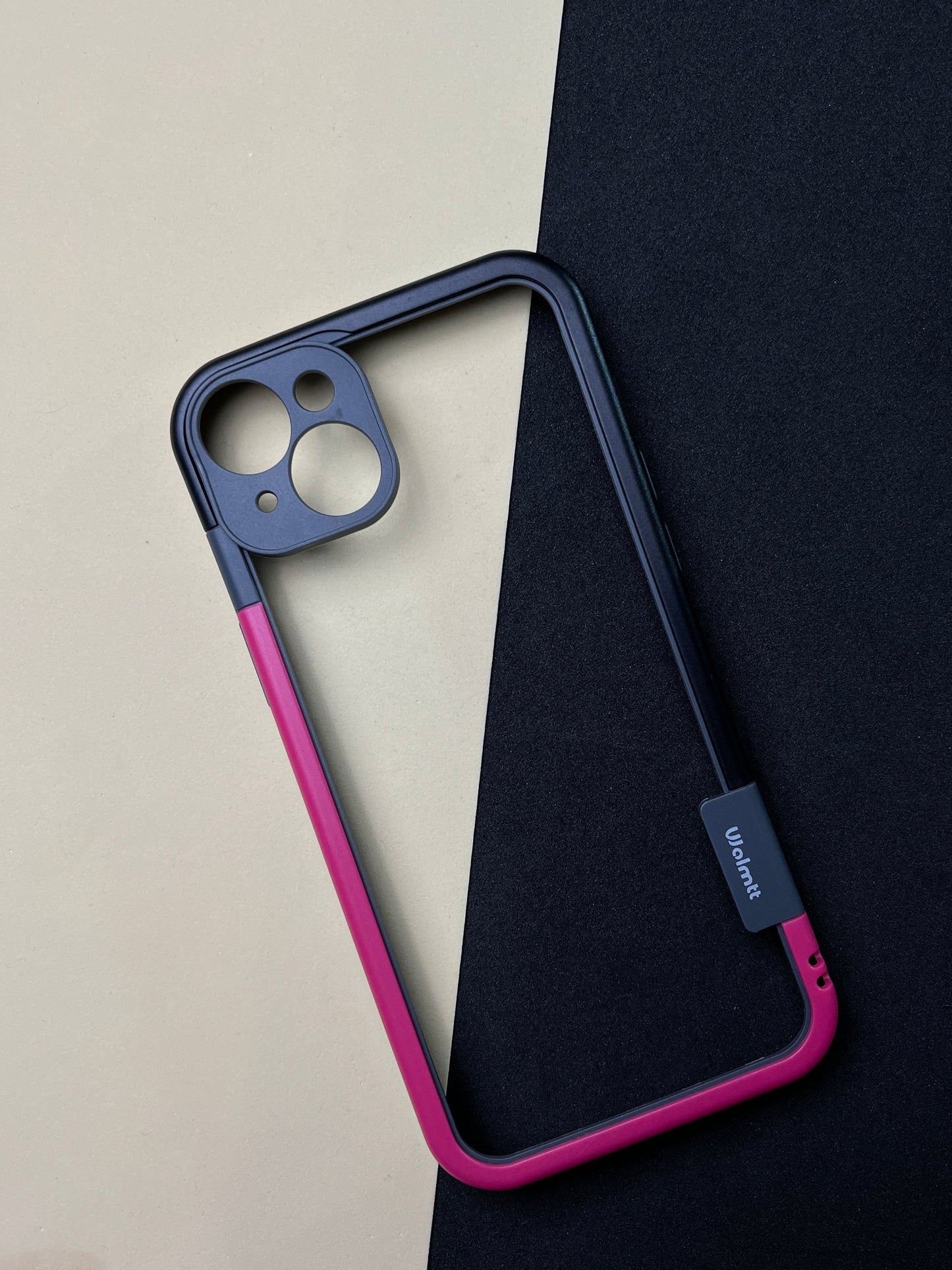 Walnut Pink Black Bumper ring for iPhone