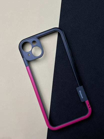 Walnut Pink Black Bumper ring for iPhone