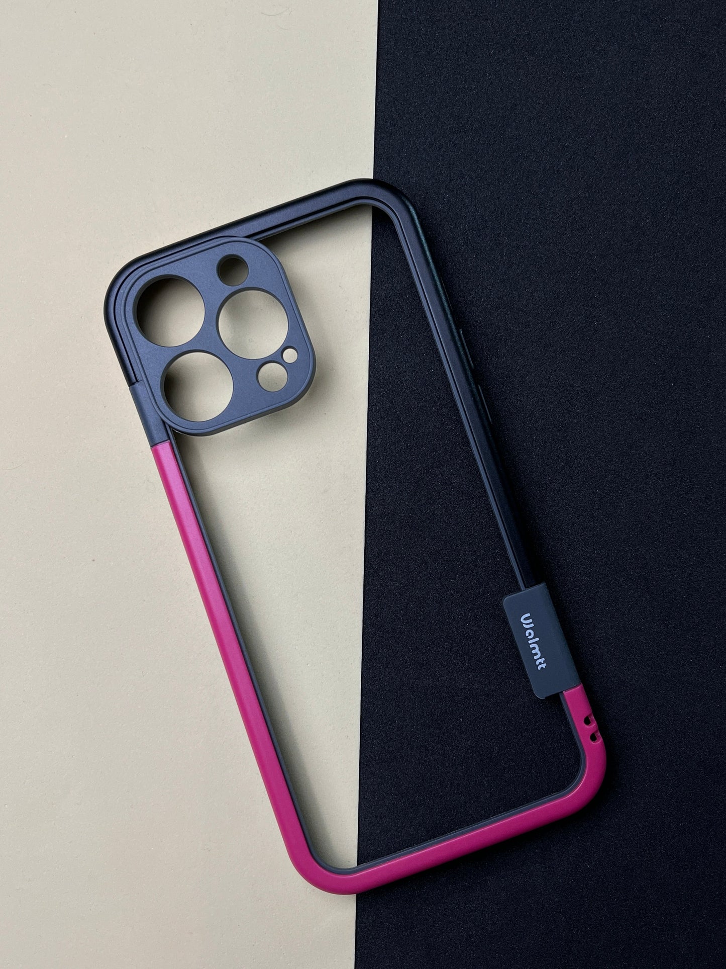 Walnut Pink Black Bumper ring for iPhone