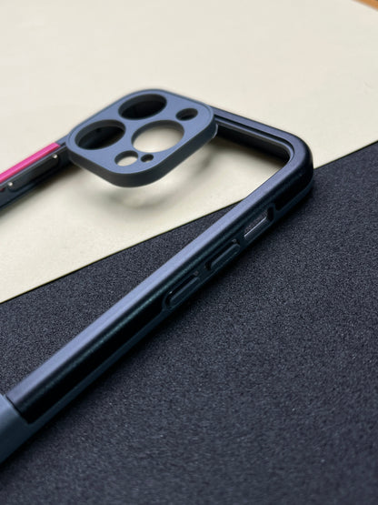 Walnut Pink Black Bumper ring for iPhone