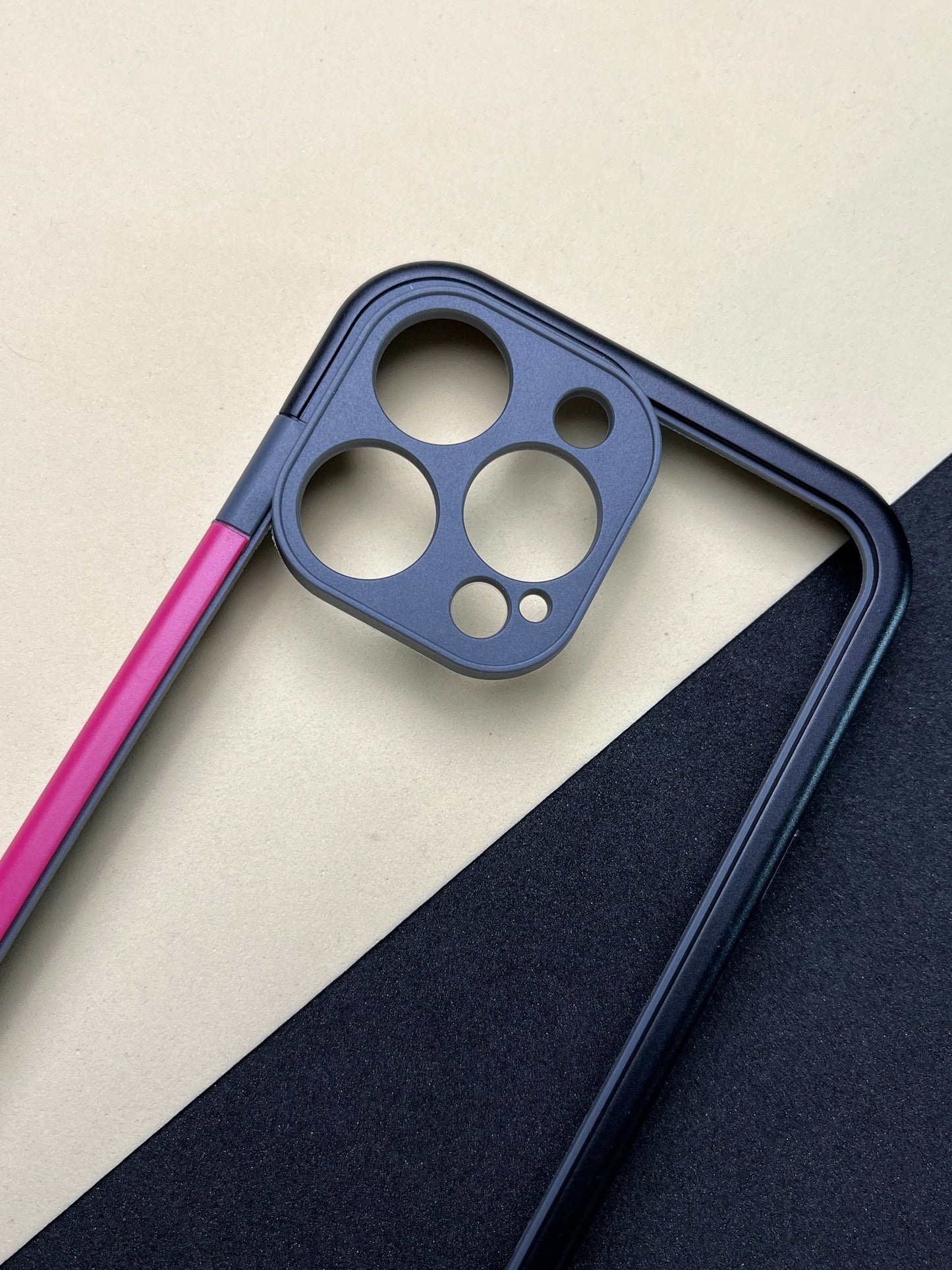 Walnut Pink Black Bumper ring for iPhone