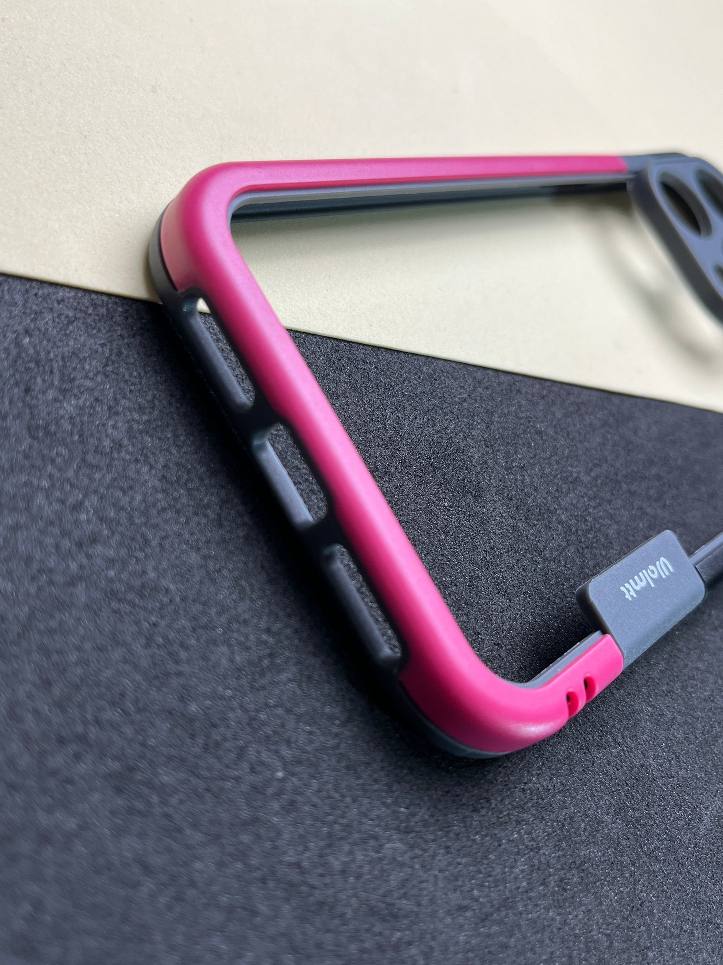 Walnut Pink Black Bumper ring for iPhone