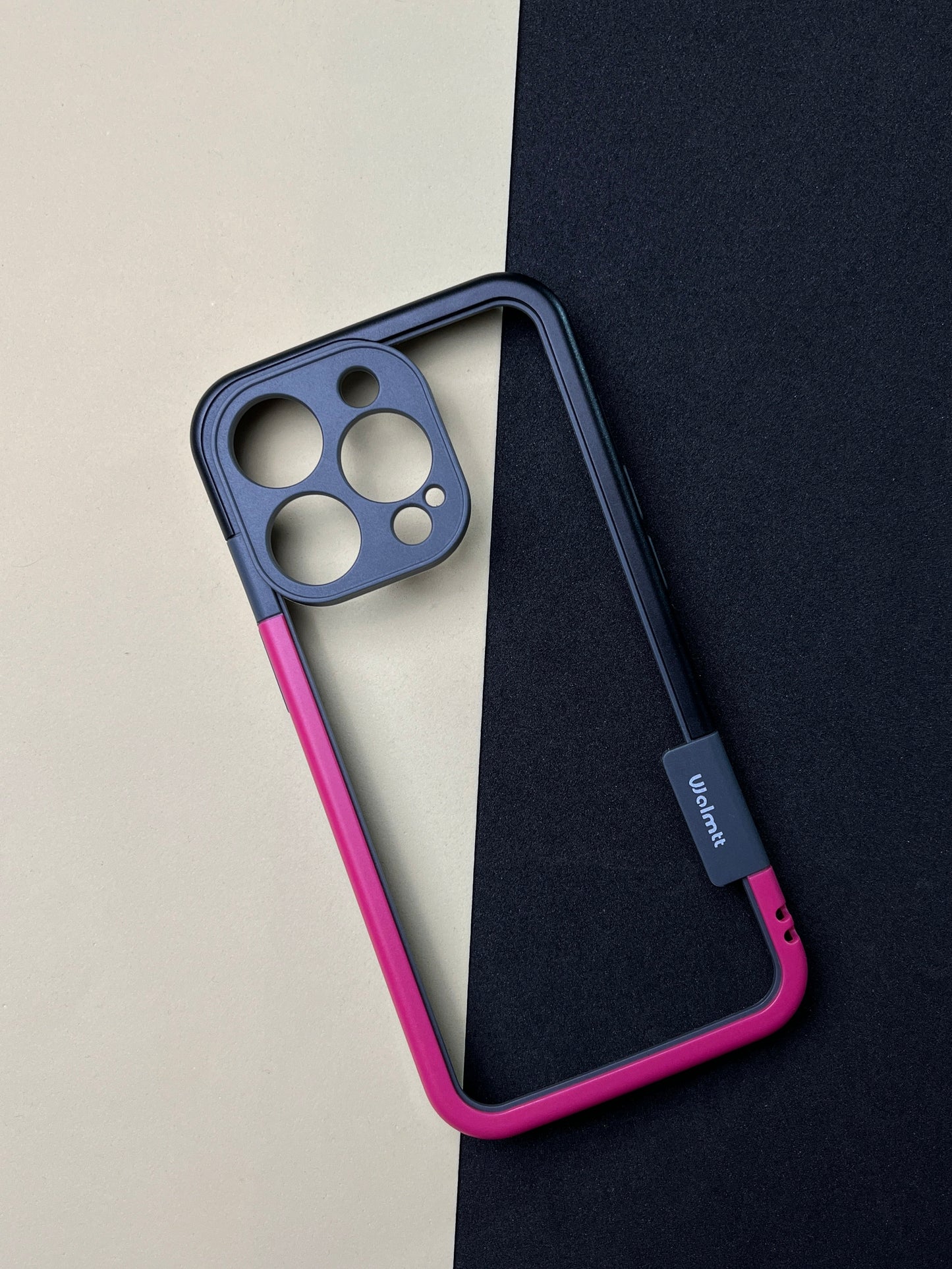 Walnut Pink Black Bumper ring for iPhone