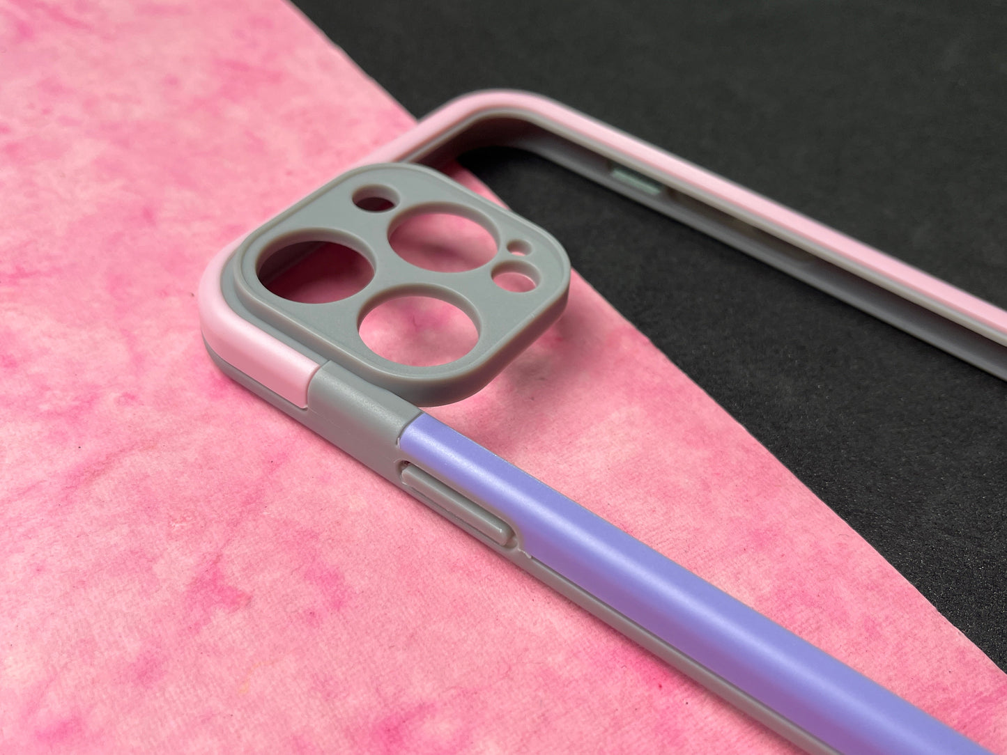 Walnut Purple Pink Bumper ring for iPhone