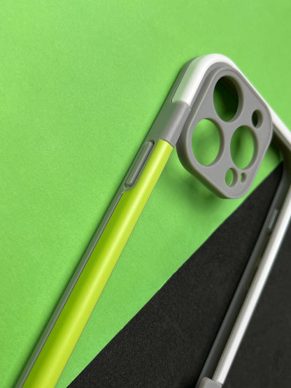 Walnut Green White Bumper ring for iPhone