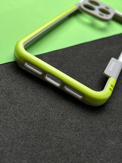 Walnut Green White Bumper ring for iPhone