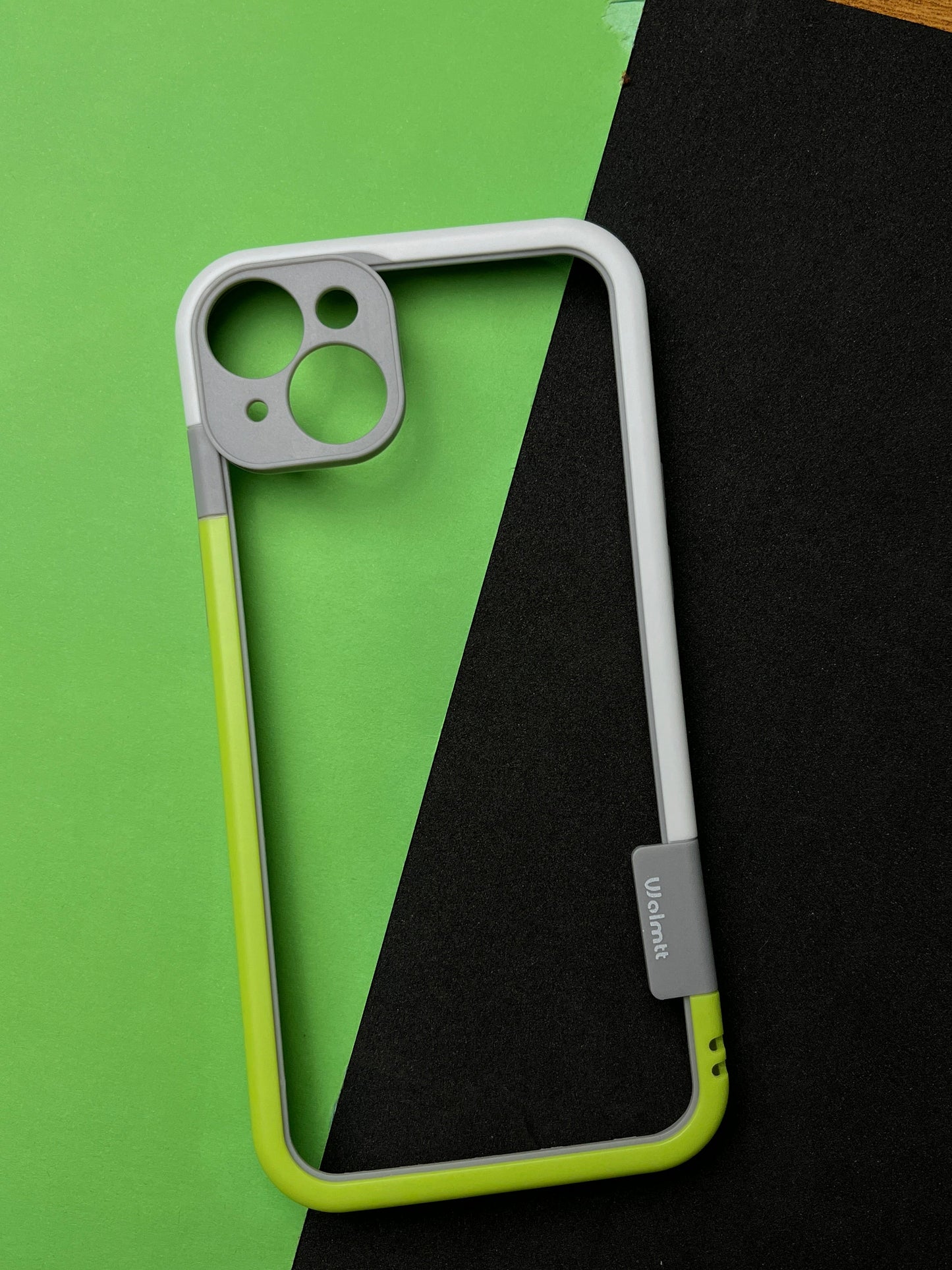 Walnut Green White Bumper ring for iPhone