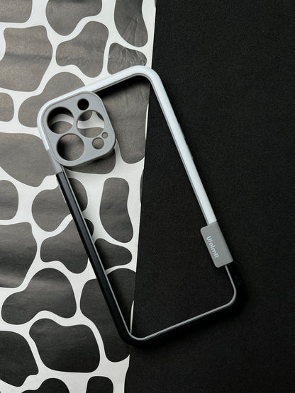 Walnut Black White Bumper ring for iPhone