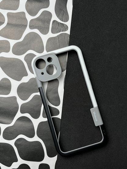 Walnut Black White Bumper ring for iPhone