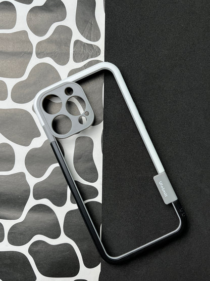 Walnut Black White Bumper ring for iPhone