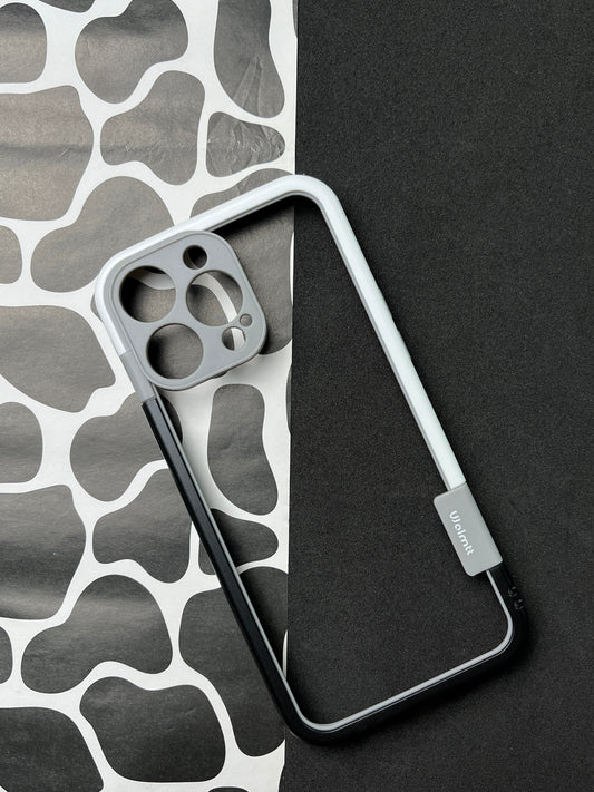 Walnut Black White Bumper ring for iPhone