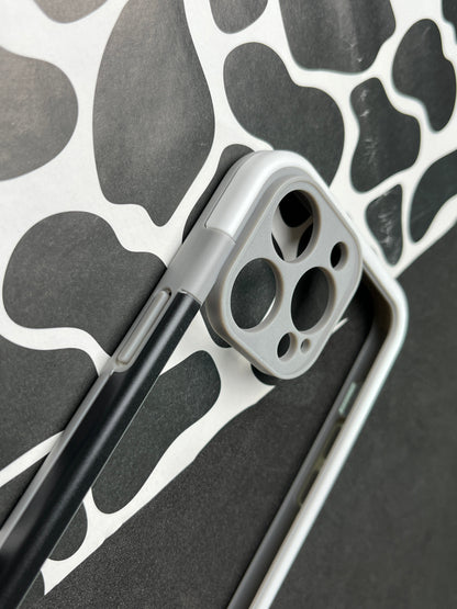 Walnut Black White Bumper ring for iPhone