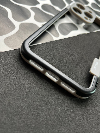 Walnut Black White Bumper ring for iPhone