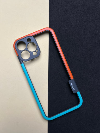 Walnut Blue Orange Bumper ring for iPhone