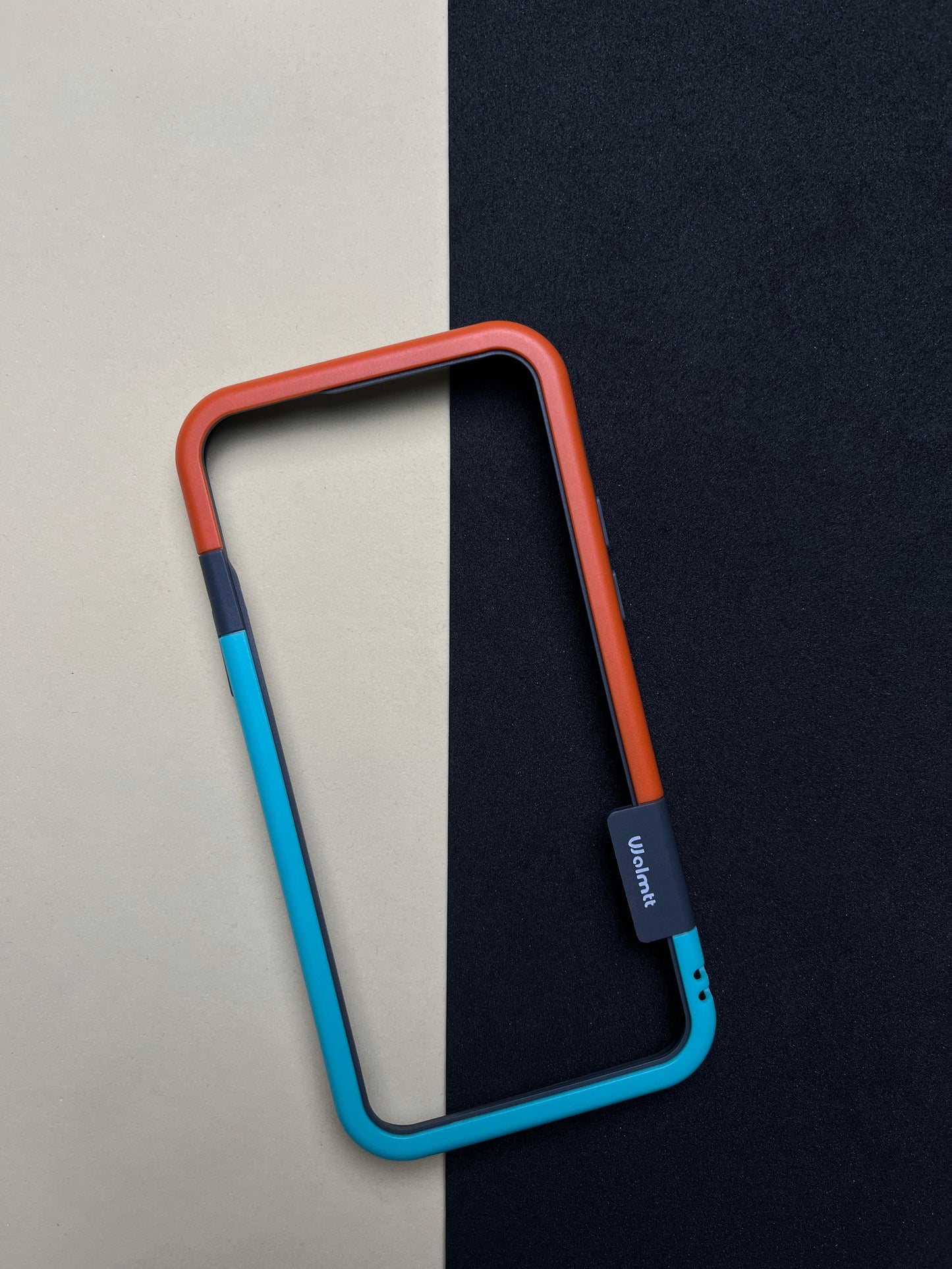 Walnut Blue Orange Bumper ring for iPhone