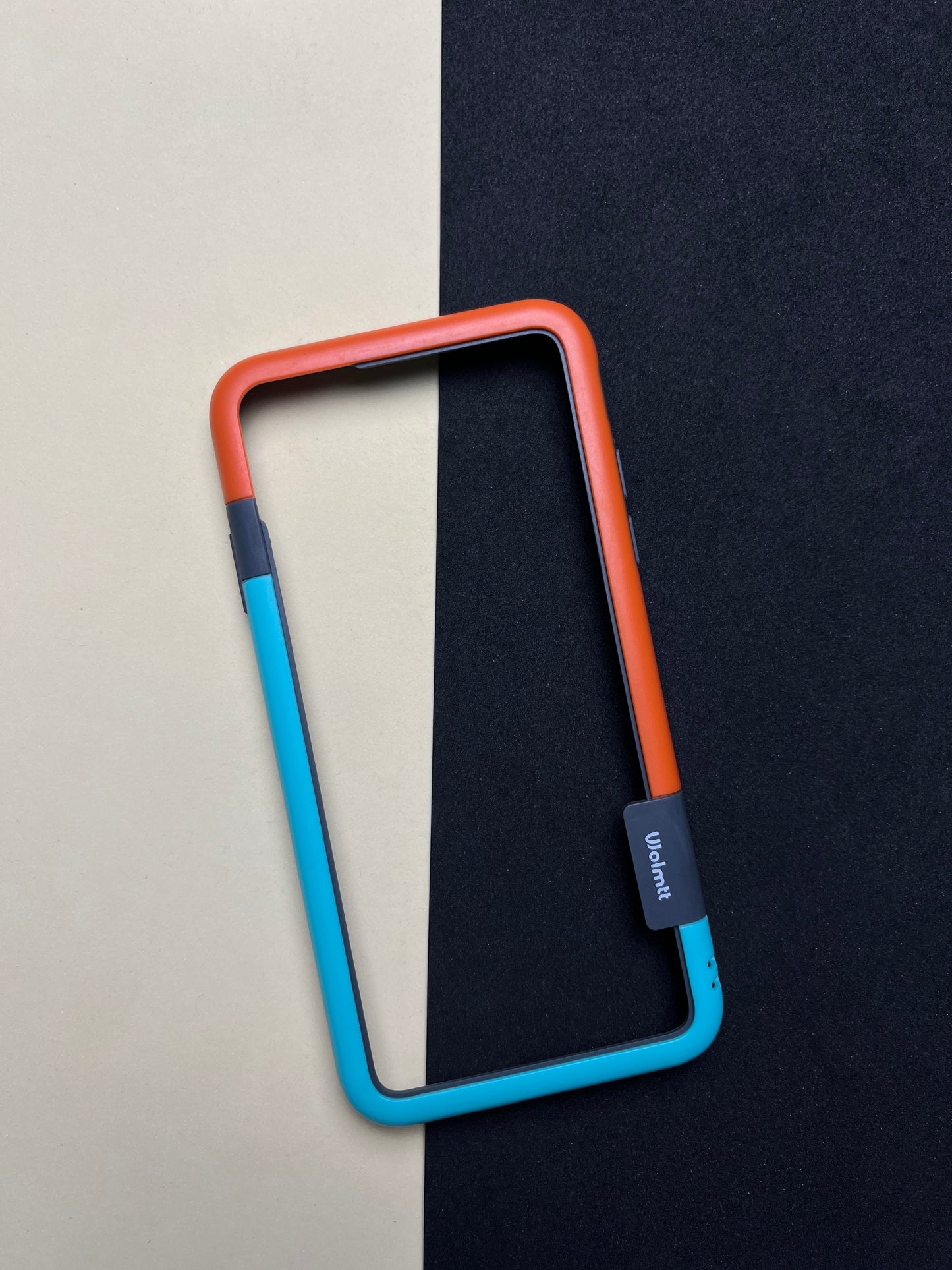 Walnut Blue Orange Bumper ring for iPhone