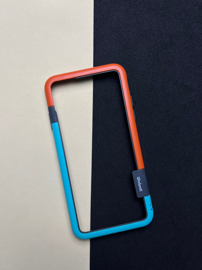 Walnut Blue Orange Bumper ring for iPhone