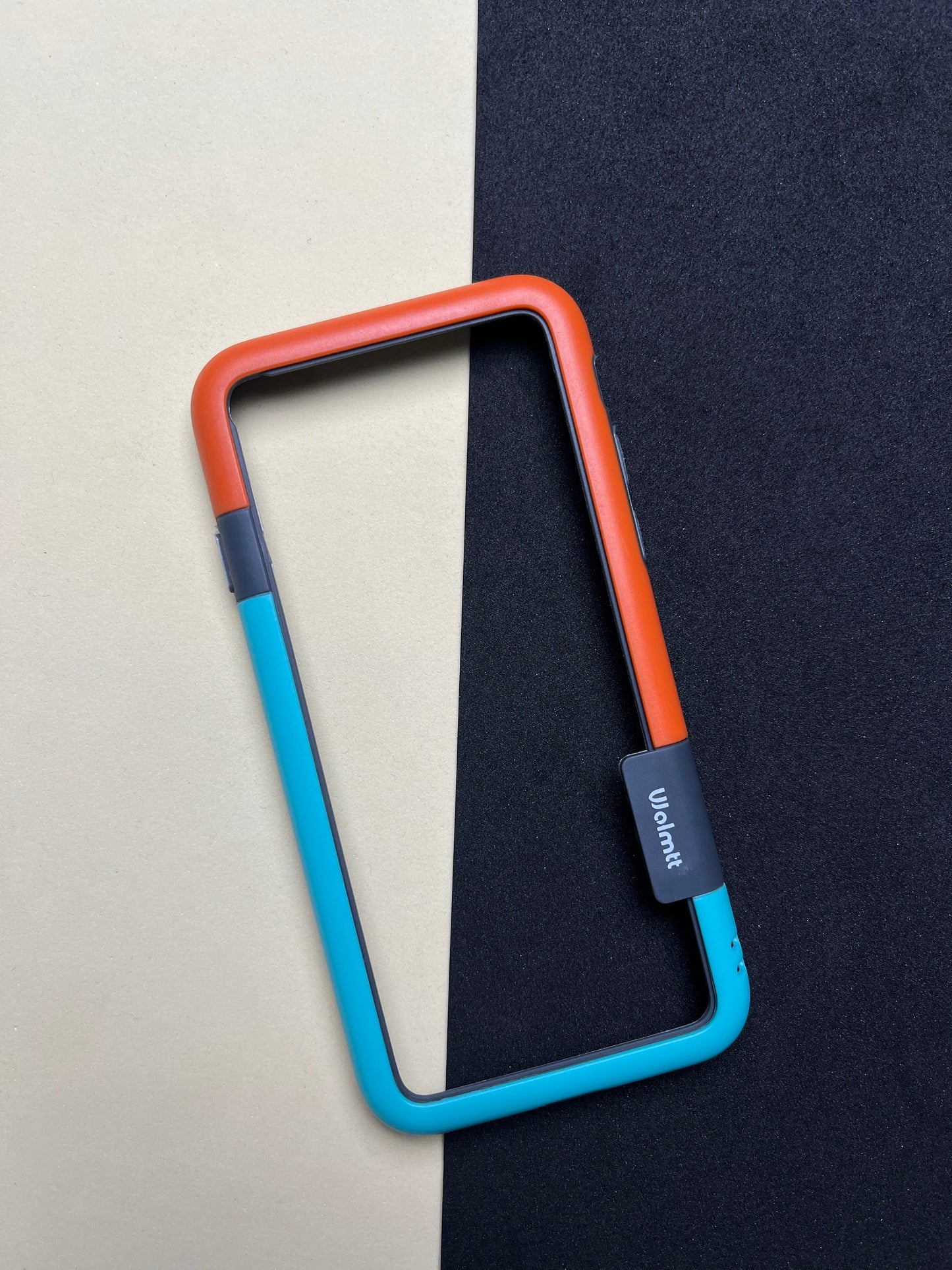 Walnut Blue Orange Bumper ring for iPhone