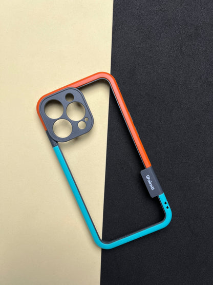 Walnut Blue Orange Bumper ring for iPhone