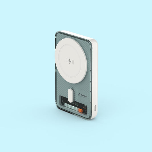 Stuffcool Lucid Plus 15W Magnetic Wireless 10000mAh Powerbank with stand for Airpods and iPhone