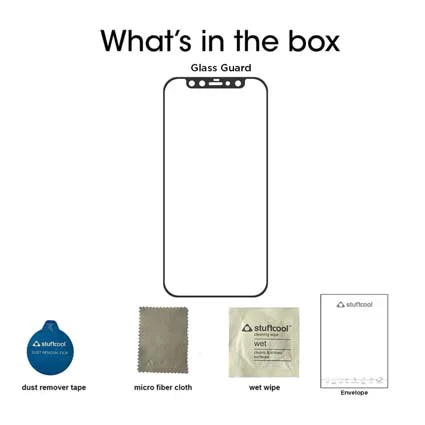 Stuffcool Mighty 2.5D Full Screen Tempered Glass Screen Protector for Apple iPhone 12 Series