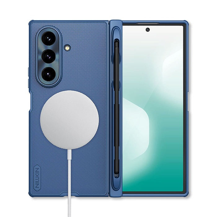 Nillkin Blue Super Frosted Shield Fold Magnetic Matte case with Stylus Pen for Samsung Galaxy Z Fold7