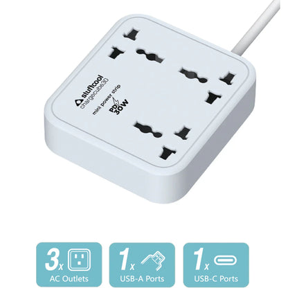 Stuffcool ChargeCube Mini Power Strip with 30W Type C output