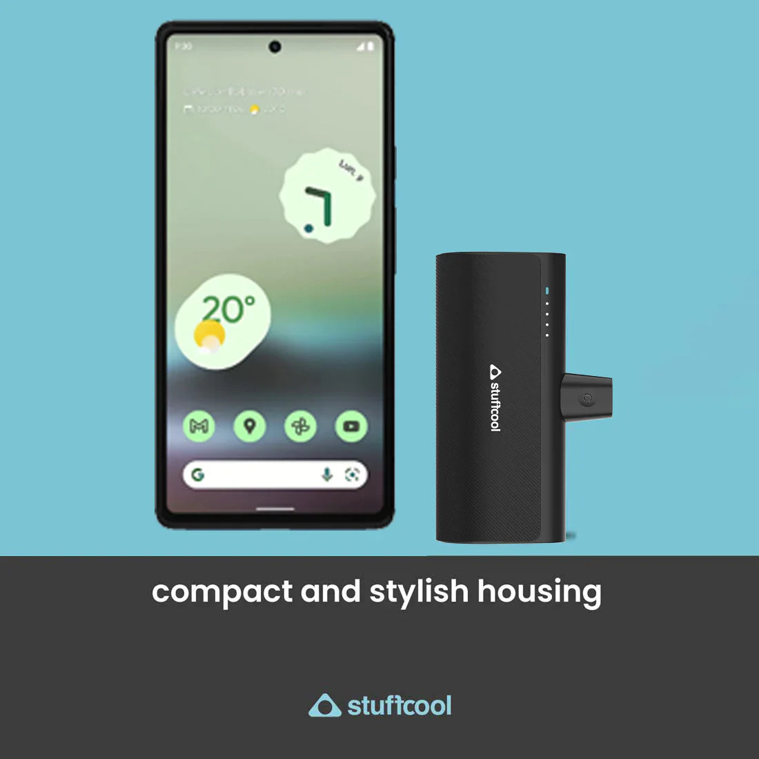 Stuffcool Snap Type C 5000mAh Powerbank