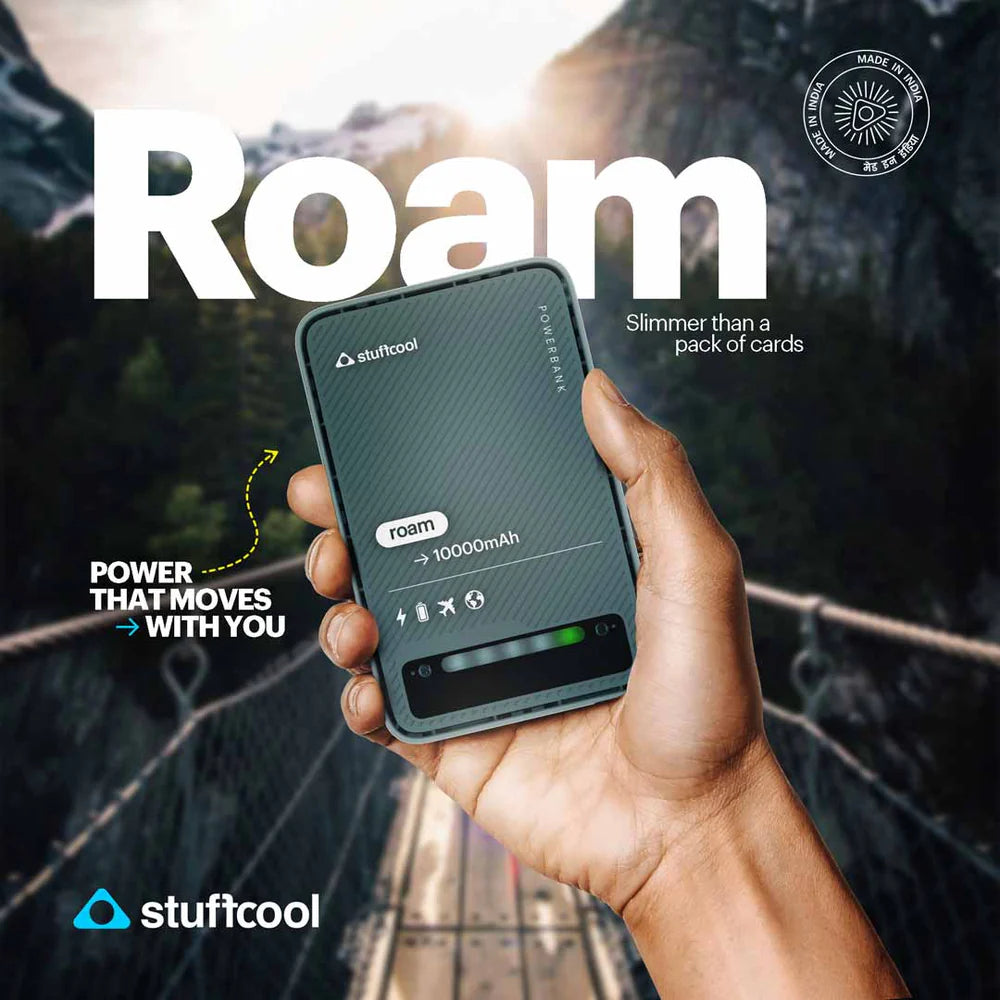 Stuffcool Roam 10000mAh Mini wired Powerbank with 20W Type C Output