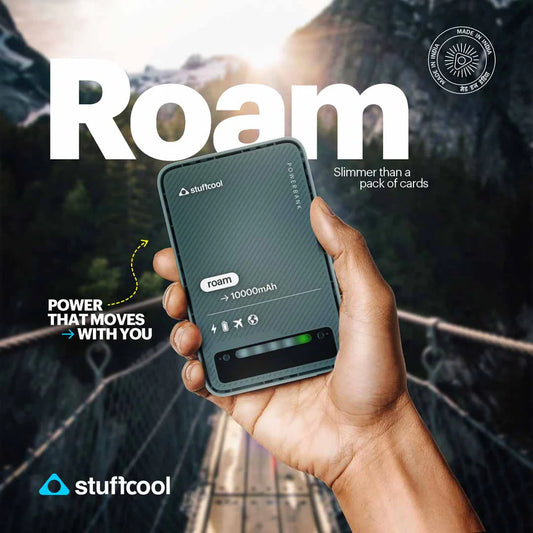 Stuffcool Roam 10000mAh Mini wired Powerbank with 20W Type C Output