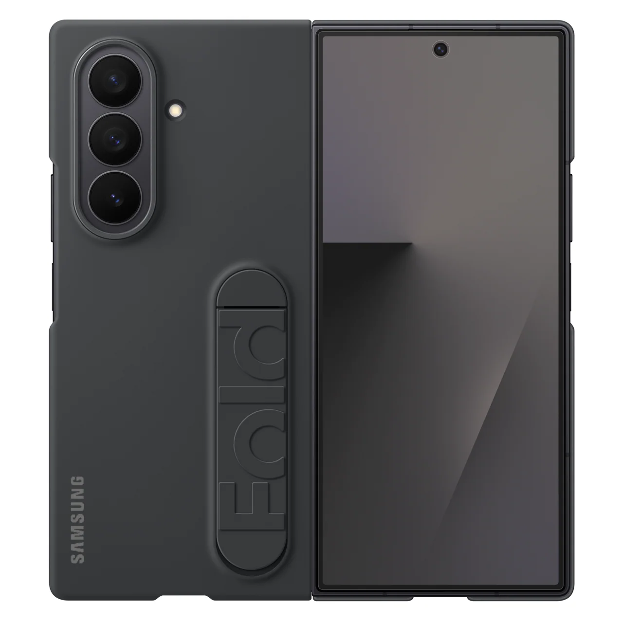 Black Silicone case with Kickstand for Samsung Galaxy Z Fold7