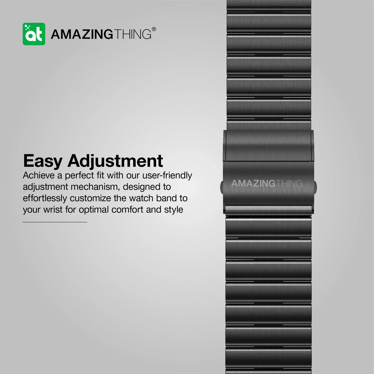 AMAZINGTHING Titan Steel Apple Watch Band Ergonomic Design for All-day Wear For Apple Watch 49mm/46mm/45mm/44mm