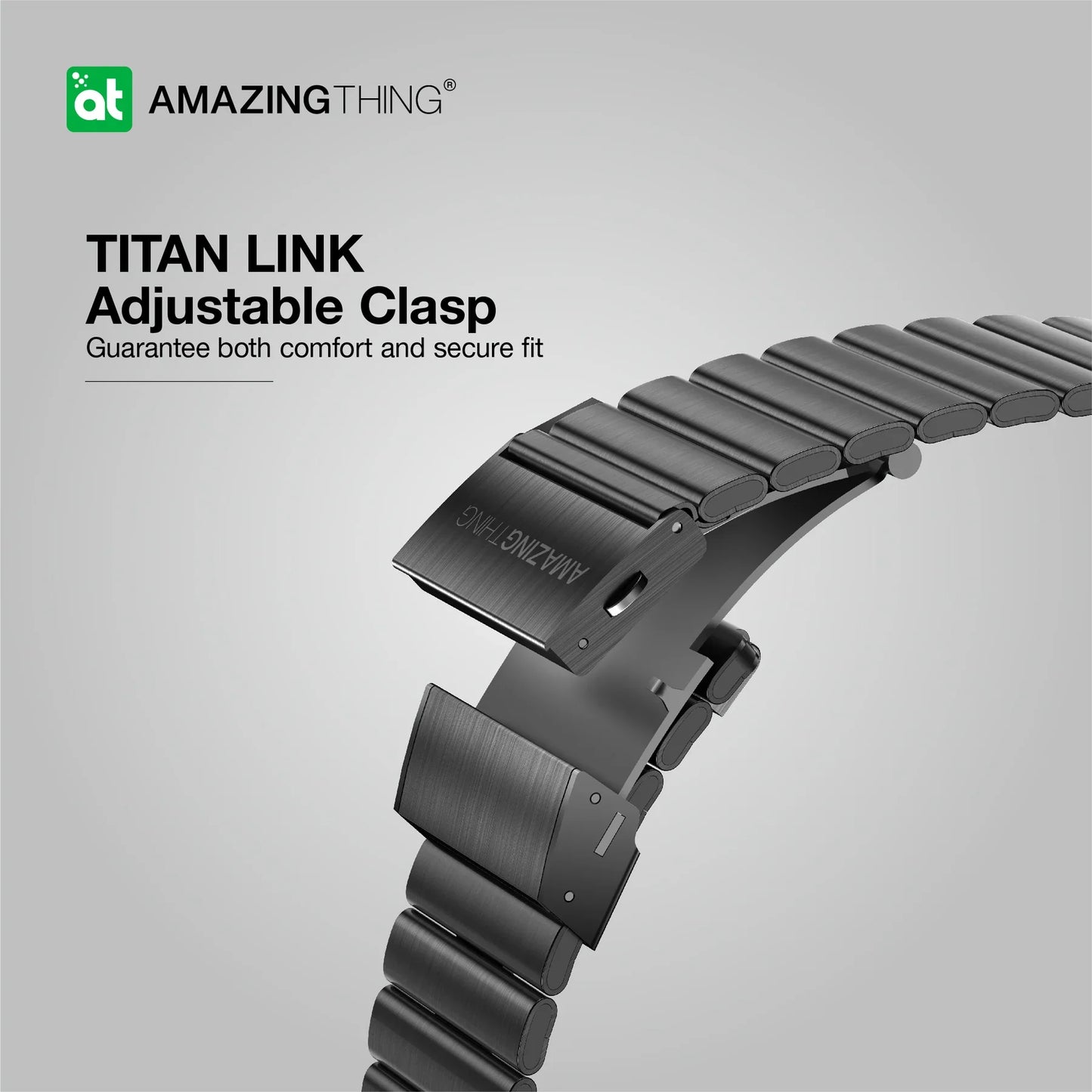 AMAZINGTHING Titan Steel Apple Watch Band Ergonomic Design for All-day Wear For Apple Watch 49mm/46mm/45mm/44mm