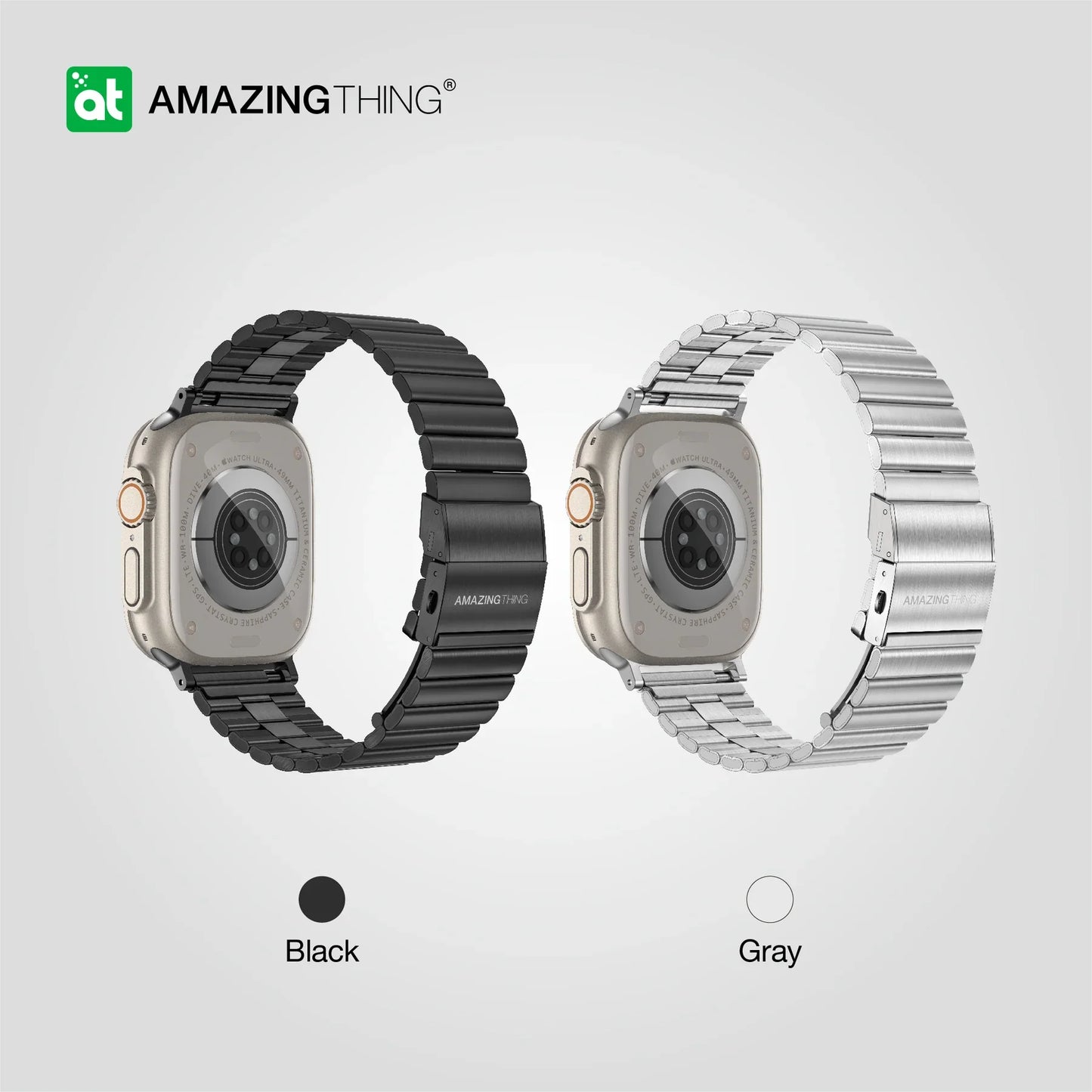 AMAZINGTHING Titan Steel Apple Watch Band Ergonomic Design for All-day Wear For Apple Watch 49mm/46mm/45mm/44mm