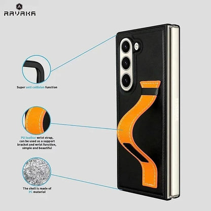 RAVAKA Lucas Leather case with Strap for Samsung Galaxy Z Fold7