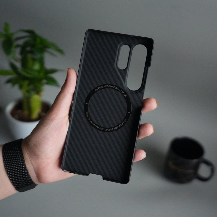 X-level Nanofiber Ultra-thin 0.68mm Carbon Fiber case with MagSafe for Samsung Galaxy S25 Ultra