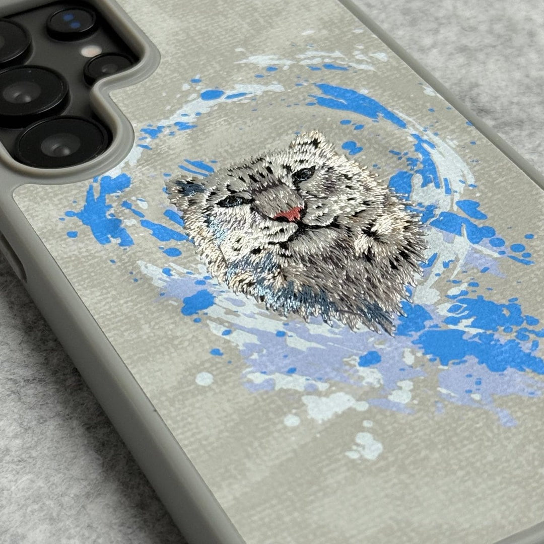 Nimmy Design White Leopard MagSafe case for Samsung S25 Ultra