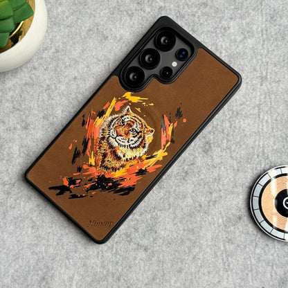 Nimmy Design Brown Tiger MagSafe case for Samsung S25 Ultra