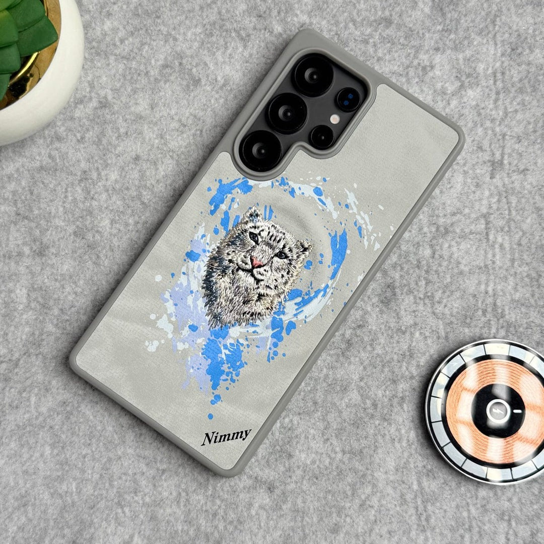 Nimmy Design White Leopard MagSafe case for Samsung S25 Ultra