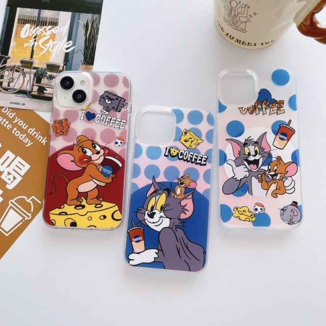 Tom and Jeryy case with Keychain case for iPhone