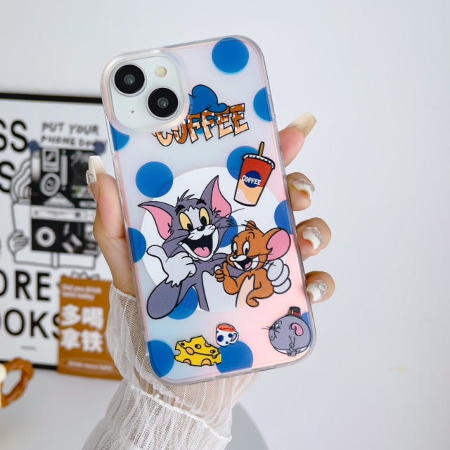 Tom and Jeryy case with Keychain case for iPhone